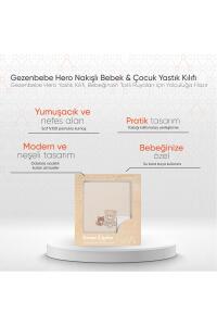 Gezenbebe Hero Nakışlı Bebek & Çocuk Yastık Kılıfı (40x60) Teddy - 2