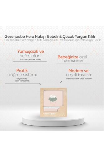 Gezenbebe Hero Nakışlı Bebek & Çocuk Yorgan Kılıfı (100x135) Bunny - 2