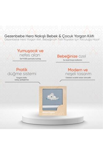 Gezenbebe Hero Nakışlı Bebek & Çocuk Yorgan Kılıfı (100x135) Koala - 2
