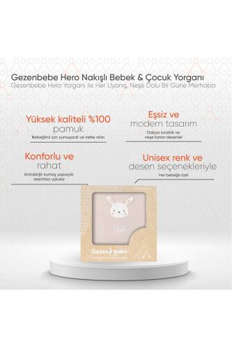 Gezenbebe Hero Nakışlı Bebek & Çocuk Yorganı (100x135) Bunny - 2