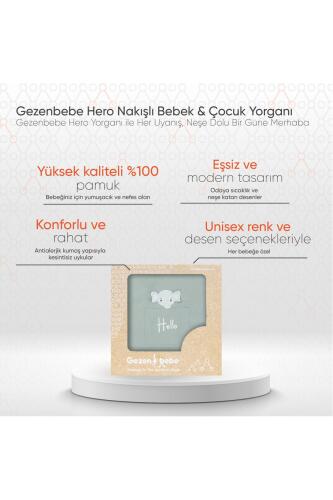 Gezenbebe Hero Nakışlı Bebek & Çocuk Yorganı (100x135) Elephant - 2