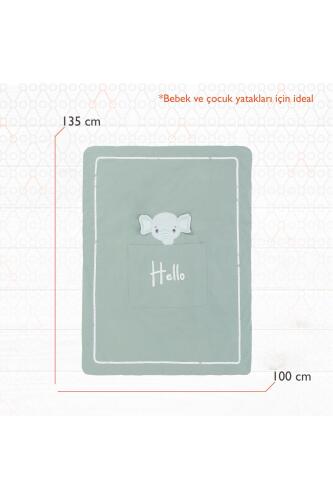 Gezenbebe Hero Nakışlı Bebek & Çocuk Yorganı (100x135) Elephant - 7