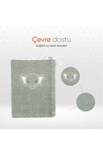 Gezenbebe Hero Nakışlı Bebek ve Çocuk Banyo Kesesi Elephant - 2