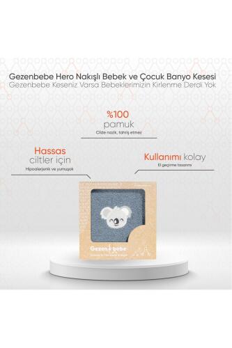 Gezenbebe Hero Nakışlı Bebek ve Çocuk Banyo Kesesi Koala - 3