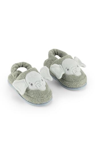 Gezenbebe Hero Nakışlı Havlu Çocuk Terlik Elephant - 1