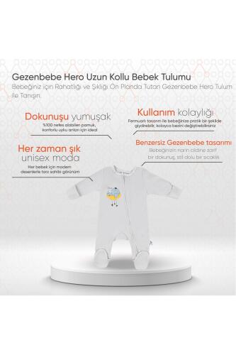 Gezenbebe Hero Uzun Kollu Bebek Tulumu - Koala - 11