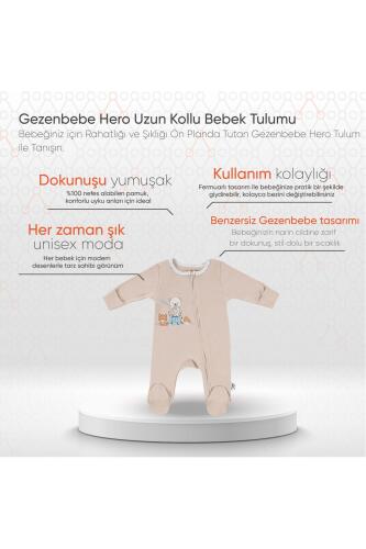 Gezenbebe Hero Uzun Kollu Bebek Tulumu - Teddy - 2