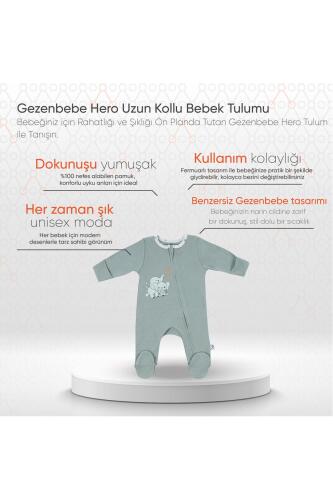 Gezenbebe Hero Uzun Kollu Bebek Tulumu - Elephant - 2
