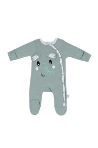 Gezenbebe Hero Uzun Kollu Nakışlı Bebek Tulumu - Elephant