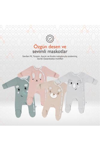 Gezenbebe Hero Uzun Kollu Nakışlı Bebek Tulumu - Teddy - 3