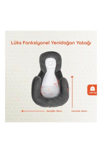 Gezenbebe Homy Taşınabilir Yenidoğan Yatağı Charcoal - 8