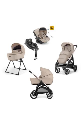 Inglesina Aptica Glam Bebek Arabası 360 Bazalı Darwin Recline 5'li Sistem Pashmina Beige - 1