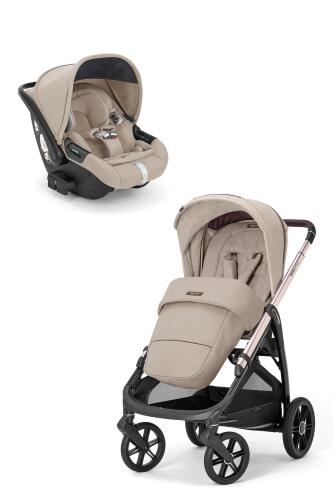 Inglesina Aptica Glam Tek El Tek Hamle ile Katlanıp Açılan Çift Yön Bebek Arabası Ana Kucağı Hediyeli - Pashmina Beige - 1