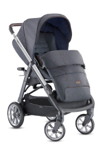 Inglesina Aptica Tek El Tek Hamle ile Katlanıp Açılan Çift Yön Bebek Arabası Özel Koleksiyon - Tailor Denim - 1