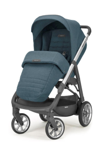 Inglesina Aptica Tek El Tek Hamle ile Katlanıp Açılan Çift Yön Bebek Arabası - Vancouver Blue - 1