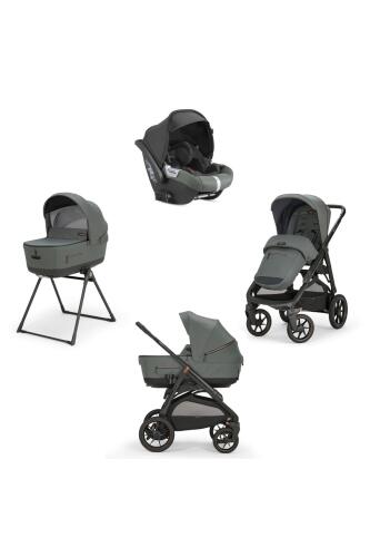 Inglesina Aptica XT Bebek Arabası & Darwin Ana Kucaklı, Portbebeli, Stantlı, 4'lü Sistem - Taiga Green - 1