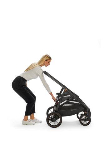 Inglesina Aptica XT Glam Tek El Tek Hamle ile Katlanıp Açılan Çift Yön Bebek Arabası - Magnet Grey - 3