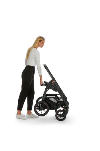 Inglesina Aptica XT Glam Tek El Tek Hamle ile Katlanıp Açılan Çift Yön Bebek Arabası - Magnet Grey - 4