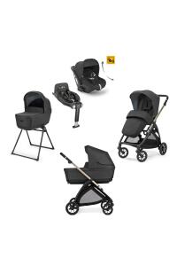Inglesina Electa+ Bebek Arabası 360 Bazalı Darwin Recline 5'li Sistem Upper Black