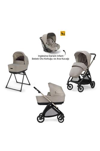 Inglesina Electa+ Bebek Arabası Darwin Infant 4'lü Sistem - Battery Beige - 2