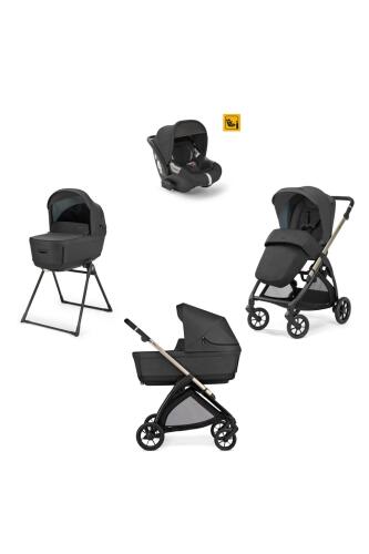 Inglesina Electa+ Bebek Arabası Darwin Infant 4'lü Sistem - Upper Black - 1