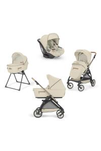 Inglesina Electa Element Organik Özel Seri Bebek Arabası & Darwin Ana Kucaklı 4'lü Sistem - Pure Ecru - 1