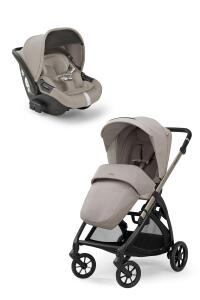Inglesina Electa+ Tek El  ile Katlanıp Açılan Çift Yön Bebek Arabası Yatabilen Ana Kucağı Hediyeli - Battery Beige