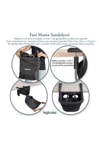 Inglesina Fast Masaya Takılan Taşınabilir Mama Sandalyesi - Stone Gray - 4