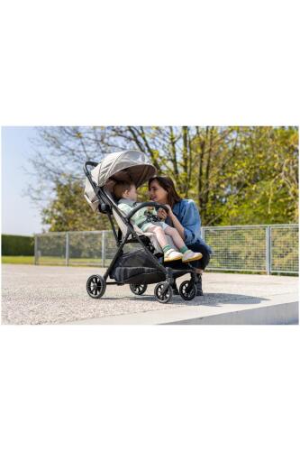 Inglesina Now Kendiliğinden Katlanan Tek Hamlede Açılan Kabin Boy Bebek Arabası - Shot Beige - 3