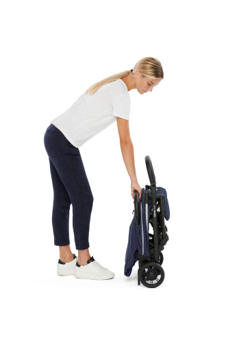 Inglesina Quid2 Tek El Tek Hamle ile Katlanıp Açılan Kabin Boy Bebek Arabası - Midnight Blue - 11