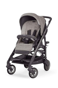 Inglesina Trilogy Tek El Tek Hamle ile Katlanıp Açılan Çift Yön Bebek Arabası - Maui Grey - 2