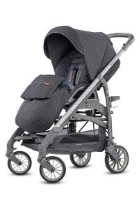 Inglesina Trilogy Tek El Tek Hamle ile Katlanıp Açılan Çift Yön Bebek Arabası Özel Koleksiyon - Village Denim - 1