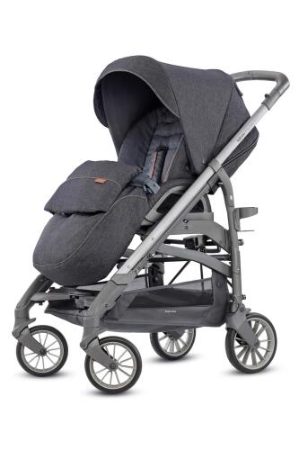 Inglesina Trilogy Tek El Tek Hamle ile Katlanıp Açılan Çift Yön Bebek Arabası Özel Koleksiyon - Village Denim - 1