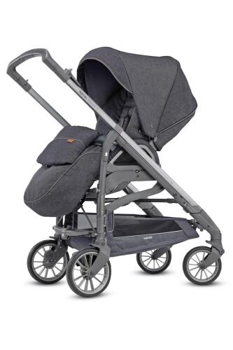 Inglesina Trilogy Tek El Tek Hamle ile Katlanıp Açılan Çift Yön Bebek Arabası Özel Koleksiyon - Village Denim - 4