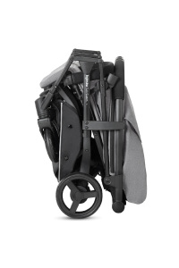 Inglesina Twin Sketch Tek El Tek Hamle ile Katlanıp Açılan İkiz Bebek Arabası - Grey - 2