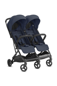 Inglesina Twin Sketch Tek El Tek Hamle ile Katlanıp Açılan İkiz Bebek Arabası - Navy