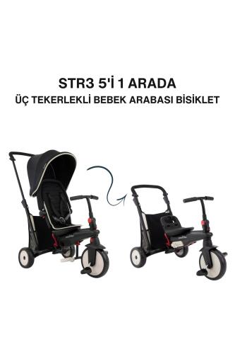 SmarTrike STR3 Plus 5’i 1 Arada Modüler Katlanabilir Bebek Arabası ve Üç Tekerlekli Bebek Bisikleti - Black - 8