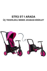 SmarTrike STR3 Plus 5’i 1 Arada Modüler Katlanabilir Bebek Arabası ve Üç Tekerlekli Bebek Bisikleti - Pink