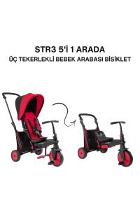 SmarTrike STR3 Plus 5’i 1 Arada Modüler Katlanabilir Bebek Arabası ve Üç Tekerlekli Bebek Bisikleti - Red - 8