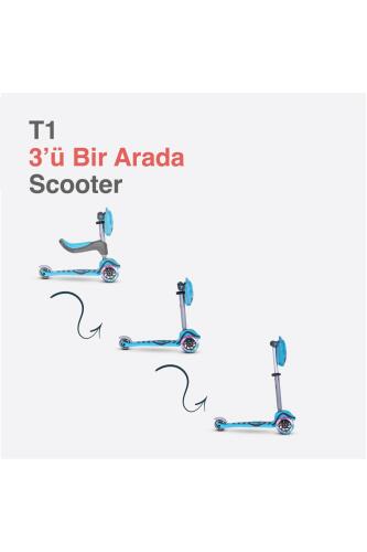 SmarTrike T1 3’ü 1 Arada Oturaklı ve Çantalı Çocuk Scooterı (15 Ay - 5 Yaş) - Blue - 10