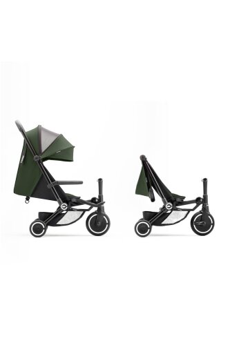 SmarTrike Traveler Hepsi Bir Arada Aktif Kabin Boy Bebek Arabası ve Bisiklet (6 Ay – 4 Yaş) - Forest Green - 4