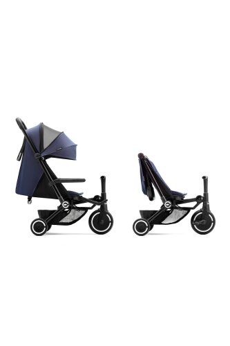 SmarTrike Traveler Hepsi Bir Arada Aktif Kabin Boy Bebek Arabası ve Bisiklet (6 Ay – 4 Yaş) - Midnight Blue - 4