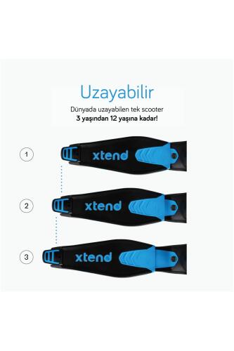 SmarTrike Xtend 3 Aşamalı Büyüyebilen Çocuk Scooterı (3-12 Yaş) - Blue - 3