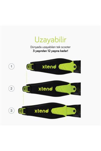 SmarTrike Xtend 3 Aşamalı Büyüyebilen Çocuk Scooterı (3-12 Yaş) - Lime - 3