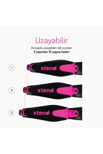 SmarTrike Xtend 3 Aşamalı Büyüyebilen Çocuk Scooterı (3-12 Yaş) - Pink - 3