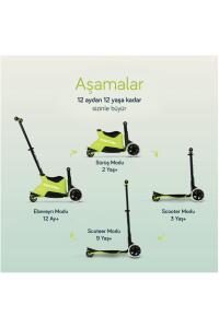 SmarTrike Xtend Büyüyebilen Ride On Scooter (1 - 12 Yaş) - Lime - 3