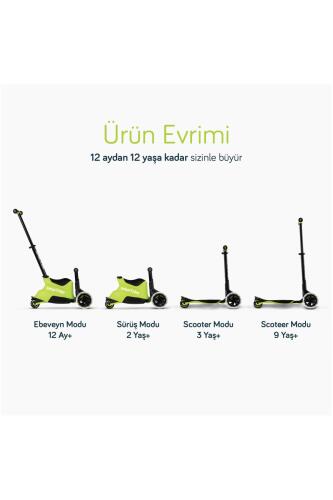 SmarTrike Xtend Büyüyebilen Ride On Scooter (1 - 12 Yaş) - Lime - 8