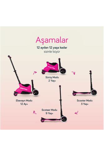 SmarTrike Xtend Büyüyebilen Ride On Scooter (1 - 12 Yaş) - Pink - 3