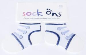 Sock Ons Bebek Çorap Tutucu Bağcıklı - Mavi 