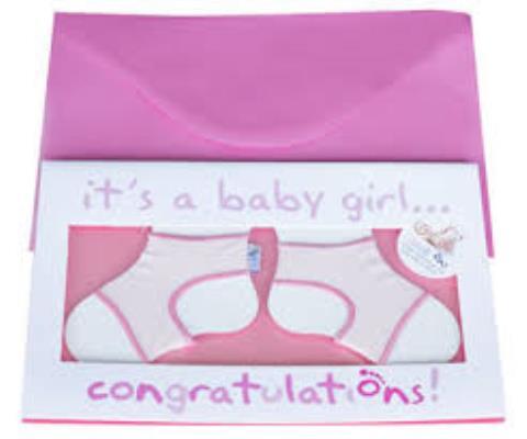 Sock Ons Bebek Çorap Tutucu Tebrik Kartı - Pembe - 1